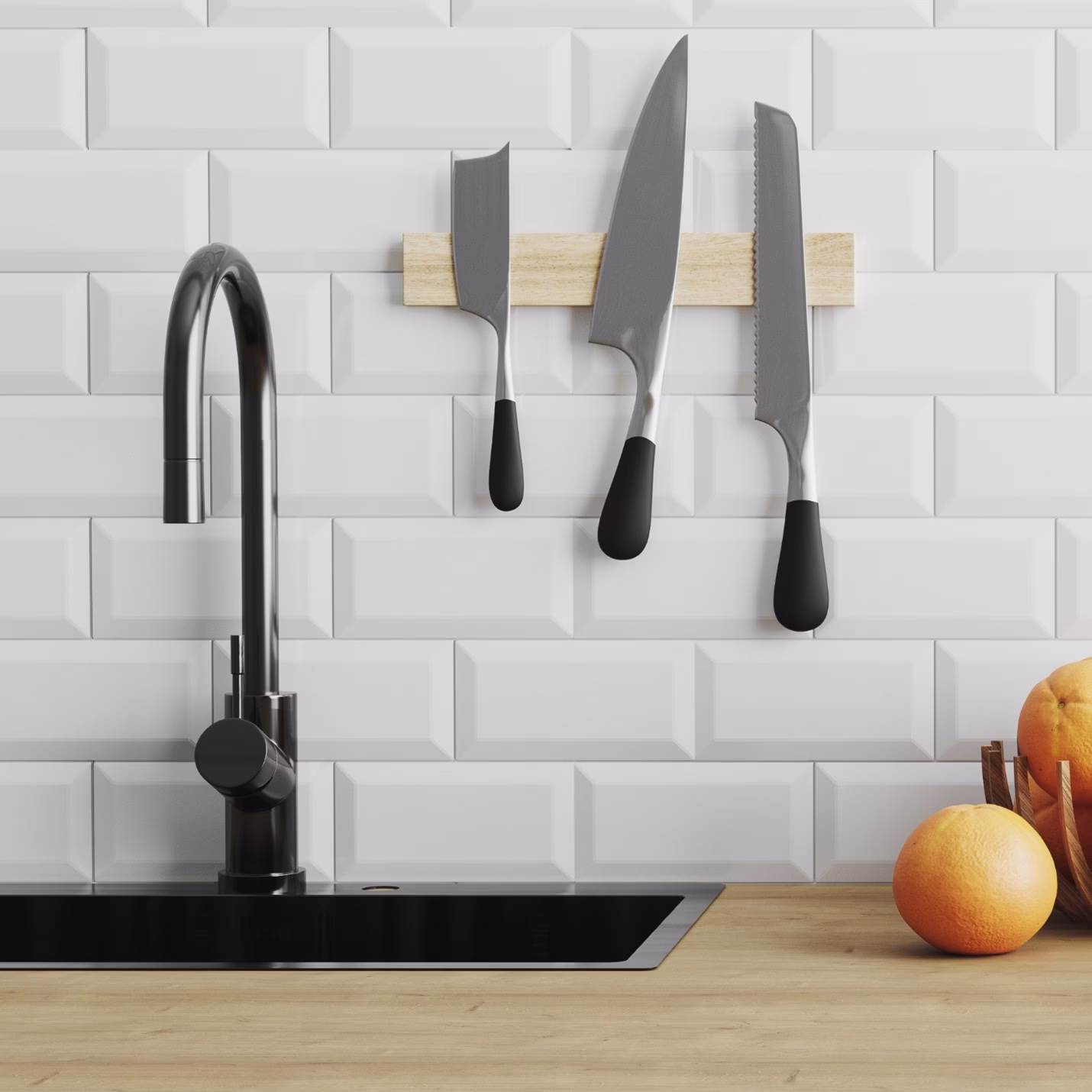 Modern black undermount kitchen sink with matte black faucet, illustrating kitchen sink considerations for contemporary kitchen remodel College Station projects and different types of kitchen sinks