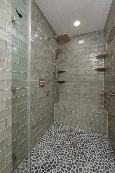 walk-in showers with bench