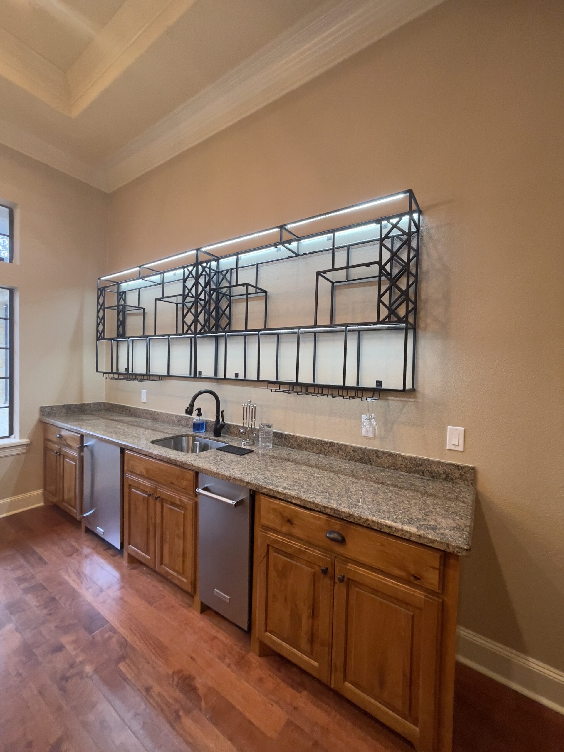 IMG_6031 wet bar remodel with custom shelving