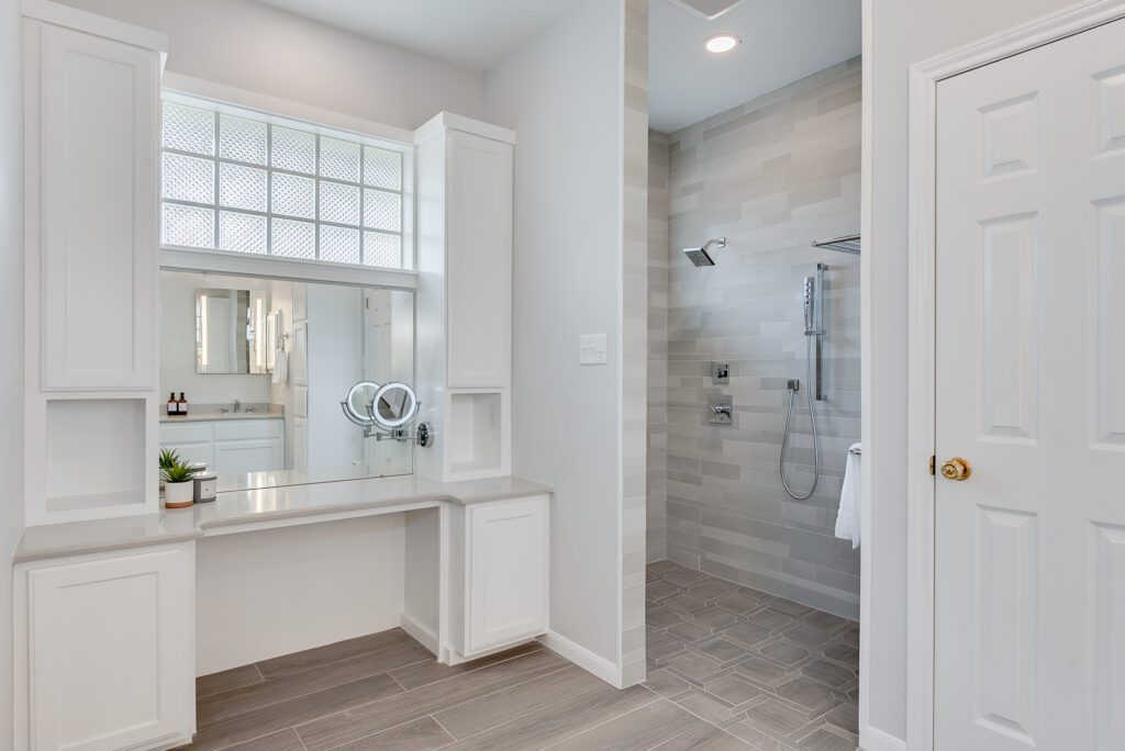 Bathroom remodel with separate sink and vanity 