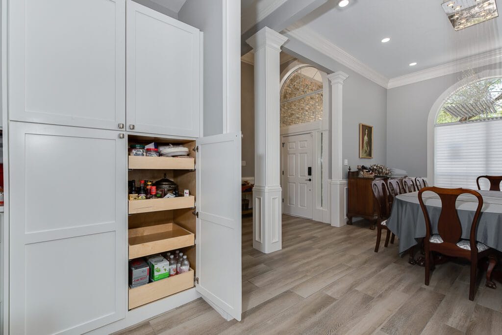 Built in pantry space