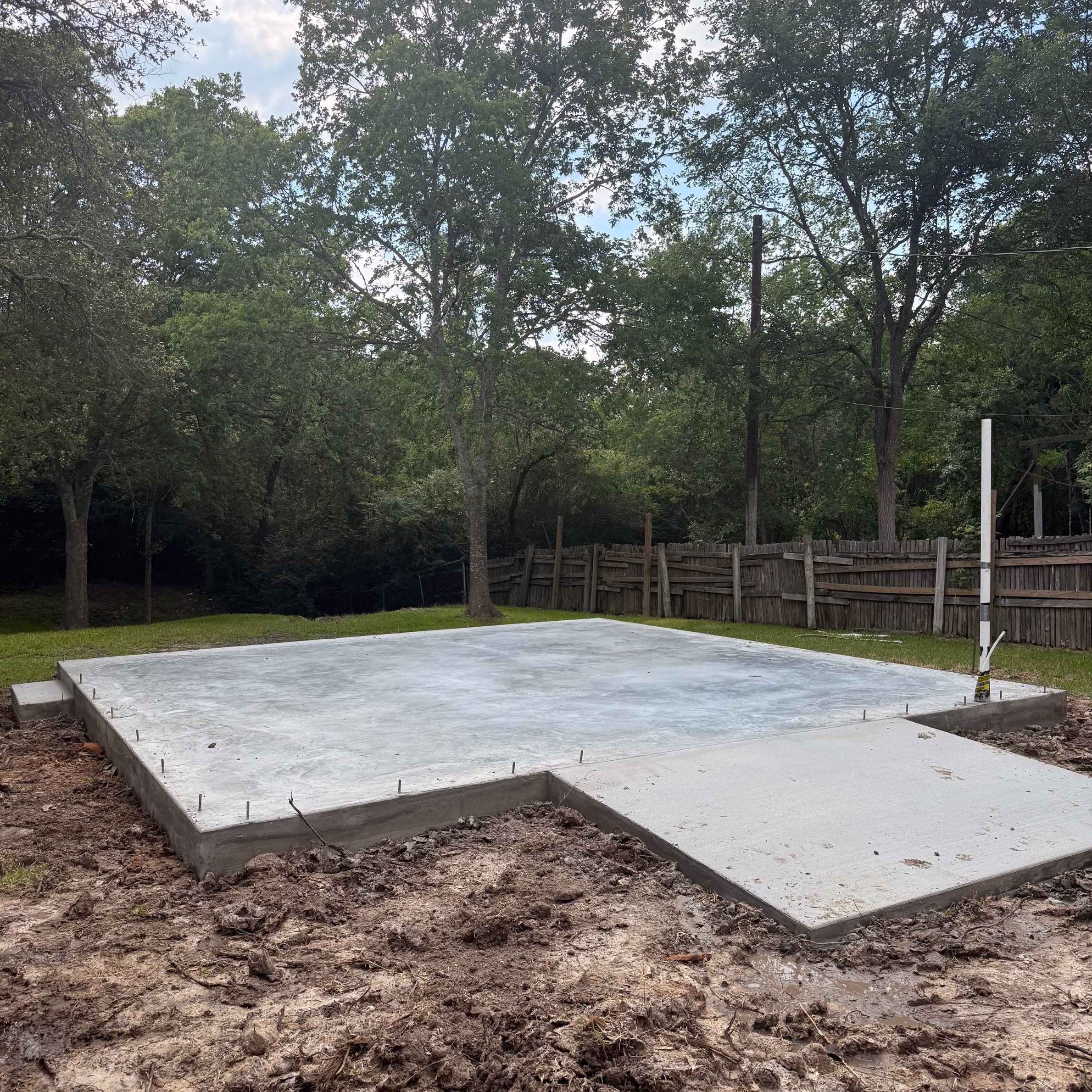 Home addition foundation prepared for construction as part of a custom remodeling project designed around long-term homeowner needs