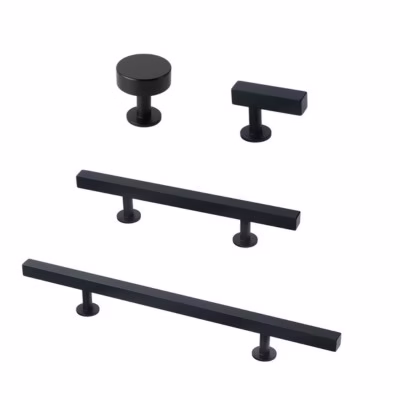 Cabinet knobs and pulls demonstrating hardware options that improve accessibility in an aging-in-place remodel.