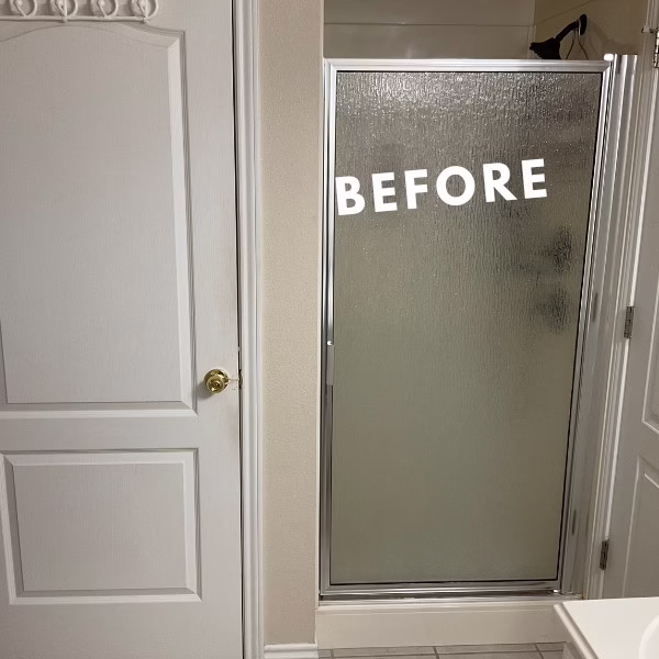 Primary bathroom before remodel with a small prefabricated shower and enclosed layout in a Briarcrest neighborhood home.